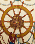 Hermes Carré 90 Bateau A Vapour De Jouffroy Dabbans 1784 team Ship Scarf Beige Multicolor Silk  Hermes