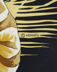 Hermes Carré 90 TURBAN DES REINES Queen's Turban Scarf Black Gold Silk  Hermes
