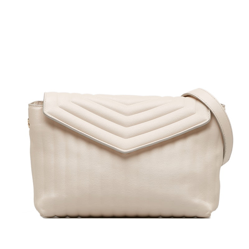 Salvatore Ferragamo Chain Shoulder Bag EZ-21 F179 White Ivory Leather –  Fashionia