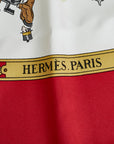 Hermes Carré 90 LA PROMENADE DE LONGCHAMP Walk to the Longchamps Scarf Red Multicolor Silk  Hermes