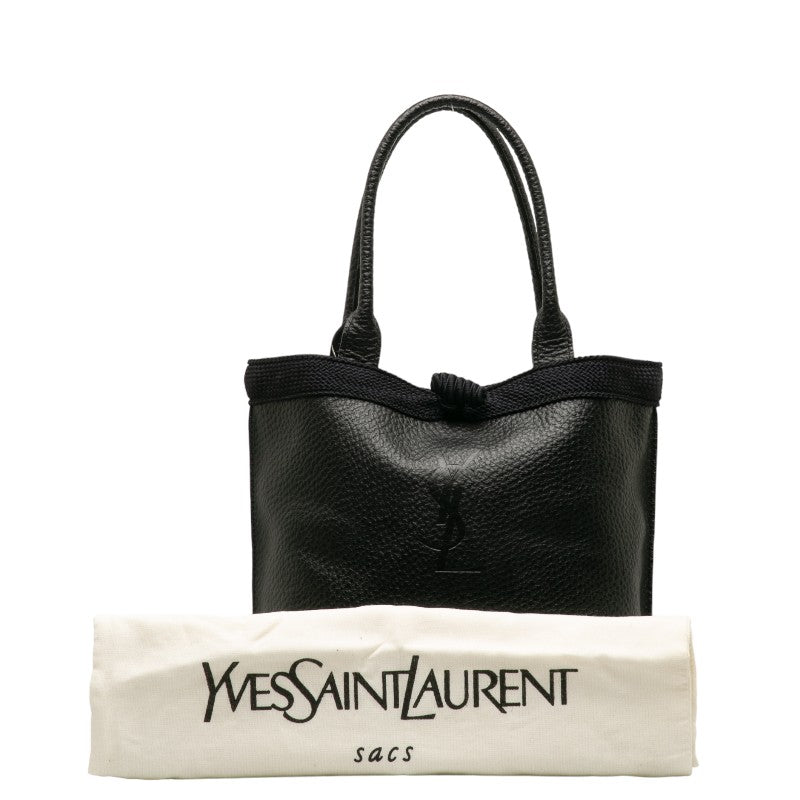 SAINT LAURENT Tote Bag in Grain Calf Leather Black