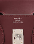 Hermes Birkin 25 Sellier Bordeaux Epsom Silver