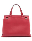 Gucci Bamboo  Leather 2WAY Handbag Red 370831