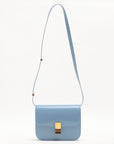 Celine Classic Box Leather Shoulder Bag Blue Earl