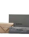 BALENCIAGA Valencia 391446 Three Folded Wallet Leather Beige Ladies