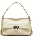 Salvatore Ferragamo Gantiini Handbags One-Shoulder Bag AB-21 White Leather Ladies Salvatore Ferragamo