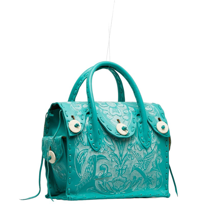 Grace Continental Carving Trives Maestra S Handbags Green Leather Ladies  Grace Continental