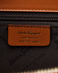 Salvatore Ferragamo Golden  Handbag 2WAY Brown Leather Ladies Salvatore Ferragamo