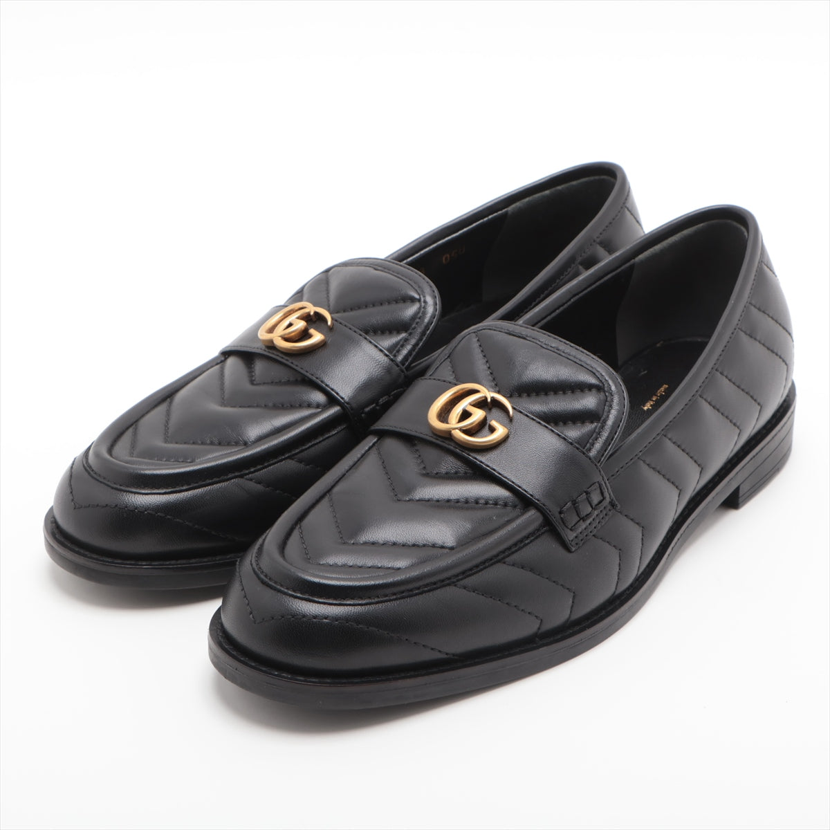 Gucci GG Marmont Leather Shoes 38 Black 670399