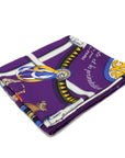 HERMES Hermes Carré 90 Scarf Couvertures et Tenues de Jour Horse Clothing 100% Silk Purple Multicolor