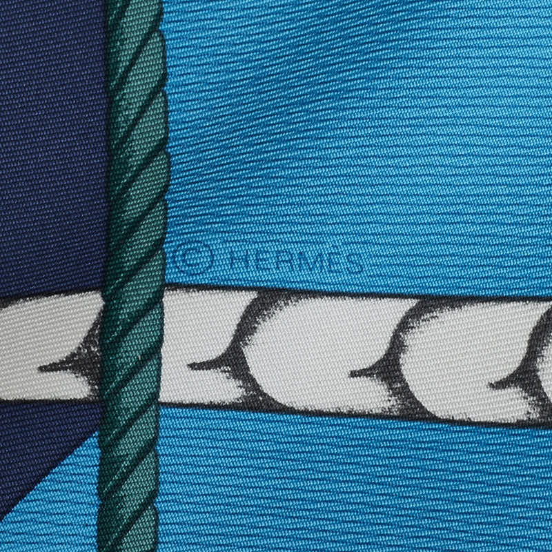 Hermes Carré 90 PARCOUR SANS FAUTE Perfect Course Scarf Navi Multicolor Silk  Hermes