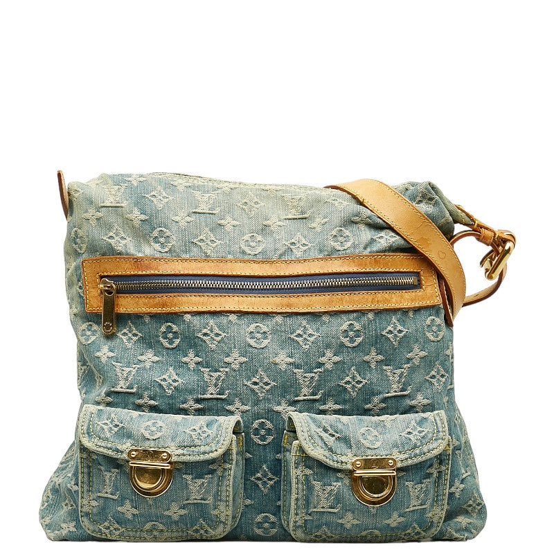 Louis Vuitton Monogram Denim Baggage GM Slipper Shoulder Bag M95048 Blue  Denim Leather Louis Vuitton