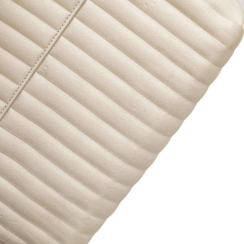 Salvatore Ferragamo Chain Shoulder Bag EZ-21 F179 White Ivory Leather  Salvatore Ferragamo