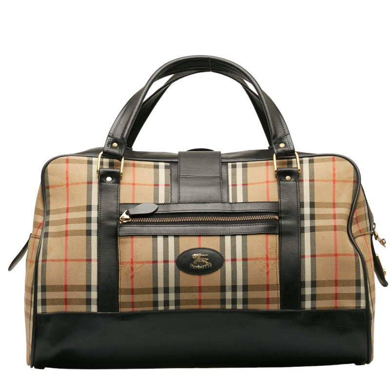 Burberry hot Black Nova Check Vintage Boston Bag