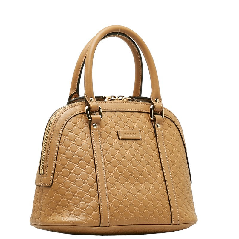 Gucci Gucci Micro Gucci 449654 Shoulder Bag Leather Beige Ladies