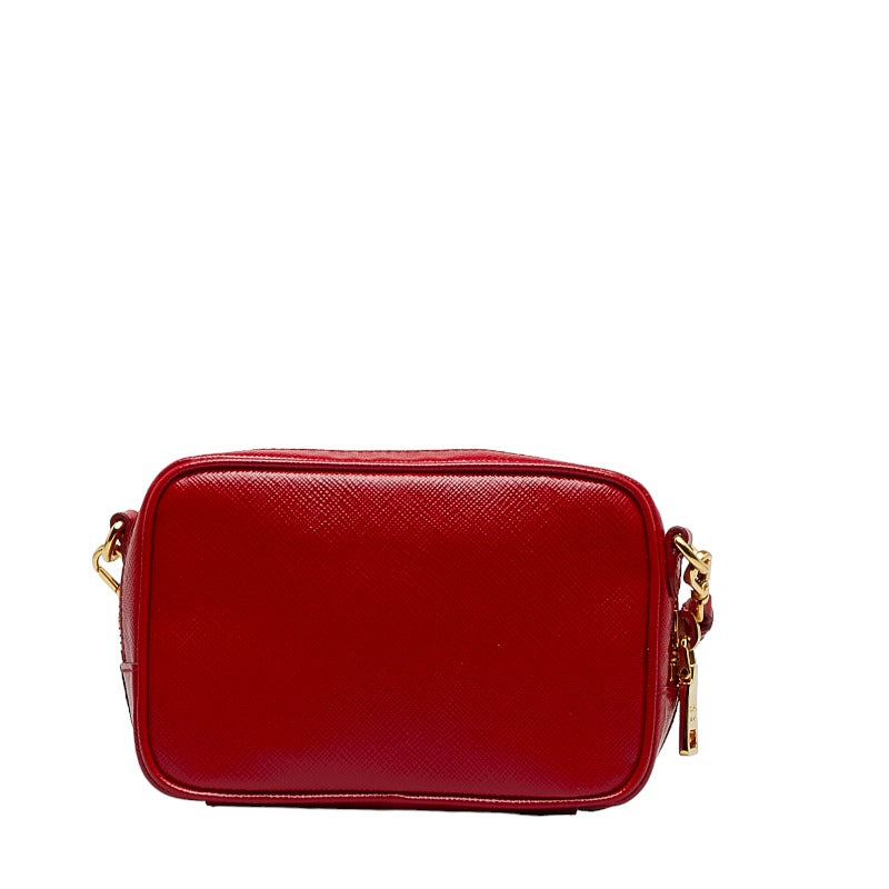 PRADA Crossbody Bag in Saffiano Patent Red 1N1674 Ladies