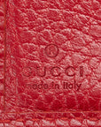 Gucci GG Spring Pitchmarmont Three Folded Wallet 474746 Red Leather Ladies Gucci