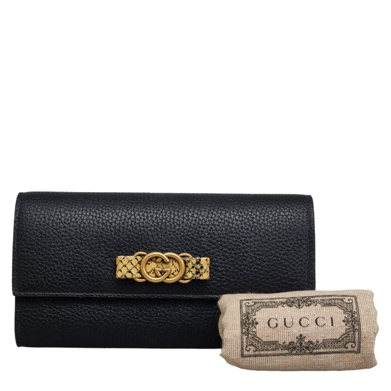 GUCCI Gucci 750461 Long Wallet Leather Black