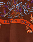 Hermes Carré 90 Le Paradis du Roy King's Paradise Scarf Brown Blue Multicolor Silk Ladies Hermes