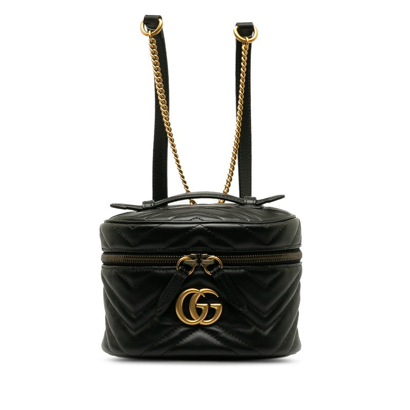 Gucci GG Marmont Mini Backpack 598594 Black Leather Women s