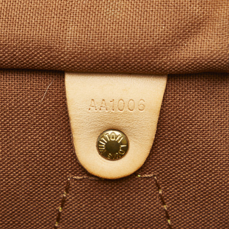 Louis Vuitton Monogram Speedyy 35 Handbag Boston Bag Travel Bag M41524 Brown PVC Leather  Louis Vuitton