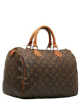 Louis Vuitton Monogram Speedy 30 Handbag Mini Boston Bag M41108 Brown PVC Leather  Louis Vuitton