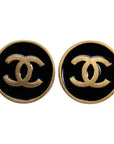 Chanel Earring Gold Black Lady Earring Luxury Market