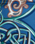 Hermes Carré 90 La Charmante aux Animaux Animal Paradise Scarf Blue Silk Ladies Hermes