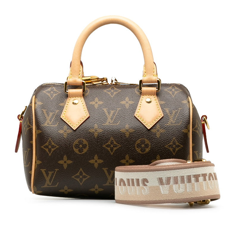 Louis Vuitton Monogram Speedy 20 Handbag 2WAY M46234 Brown PVC Leather  Louis Vuitton