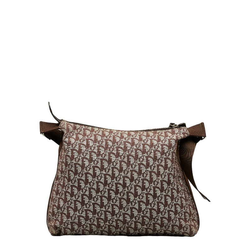 Dior Trotter Shoulder Bag Beige Brown Canvas Ladies