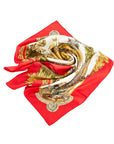 Hermes Carré 90 ANSSOUCY Sunsy Palace Scarf Red White Multicolor Silk  HERMES