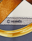 Hermes Carré 90 Grand  Scarf Grey Multicolor Silk Ladies Hermes
