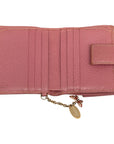 Gucci GG canvas 154183 Double folded wallet canvas/leather beige pink ladies.