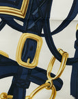 Hermes Carré 90 BRIDE DE GALA BRIDE DO GALA Ceremonial Machinery Horsewear Scarf Navi Multicolor Silk  HERMES [] Navi