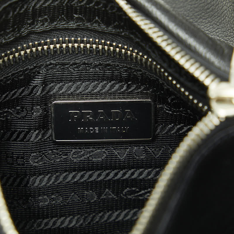 PRADA Belt Bag in Black Calf Leather Ladies