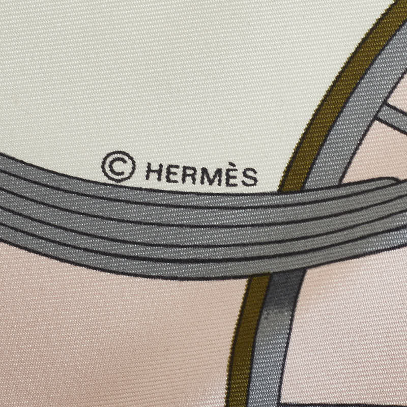 Hermes Carré 90 Springs Horse Wheel Scarf Pink Silk Ladies Hermes