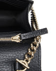 Gucci Interlocking G Chain Wallet Long Wallet 2WAY 510314 Black Leather Ladies Gucci