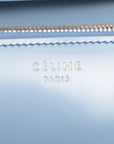 Celine Classic Box Leather Shoulder Bag Blue Earl
