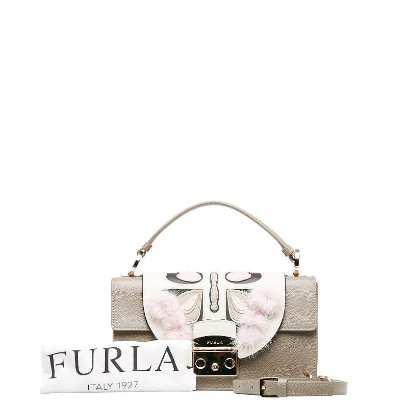 Flora Metropolitan Butterfly Pearl Handbags 2WAY Grey Multicolor Leath –  Timeless Vintage