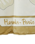 Hermes Carré 90 Flora Graeca Greek Flowers Scarf Green Multicolor Silk Ladies HERMES