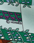 Hermes Carré 90 Le Paradis du Roy King's Paradise Scarf Brown Blue Multicolor Silk Ladies Hermes