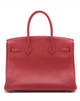 HERMES Birkin 30 in Togo Leather Rouge Red 2014