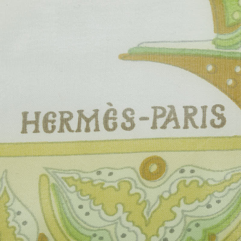 Hermes Carré 90 CIELS BYZANTINS Byzantine Sky Sealed Scarf Yellow Multicolor Silk Ladies Hermes