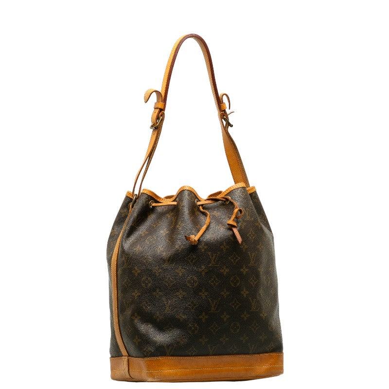 Louis Vuitton Monogram Noe Shoulder Bag M42224 Brown PVC Leather Lady Louis Vuitton