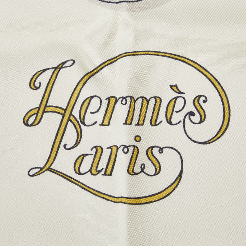 Hermes Carré 90 Grand  Scarf Grey Multicolor Silk Ladies Hermes