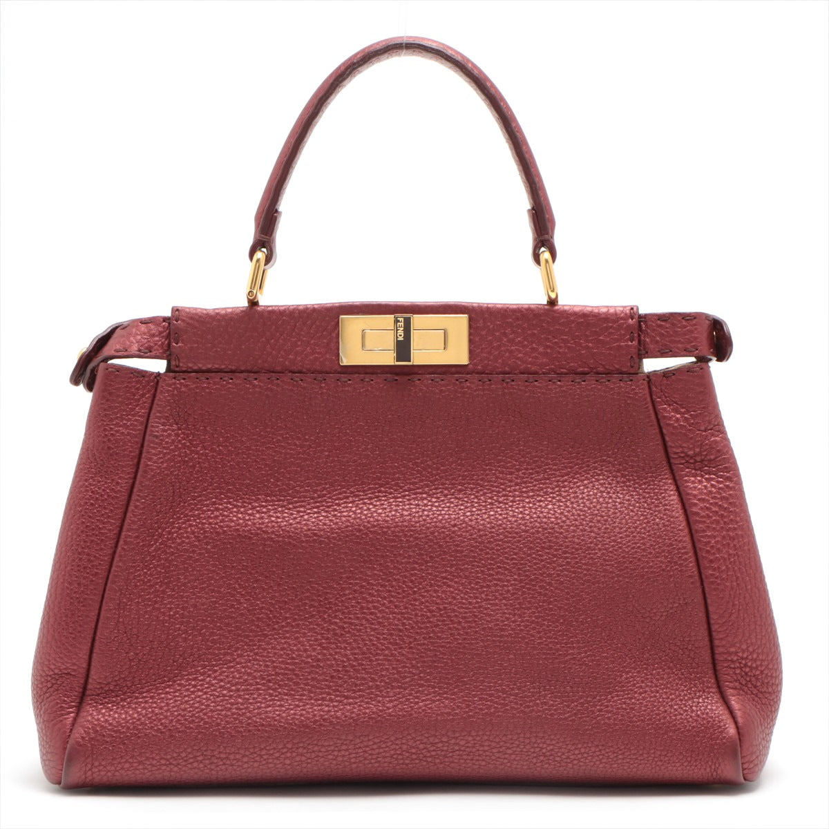 FENDI Peekaboo Selleria Bag in Leather Red 8BN226 Timeless Vintage