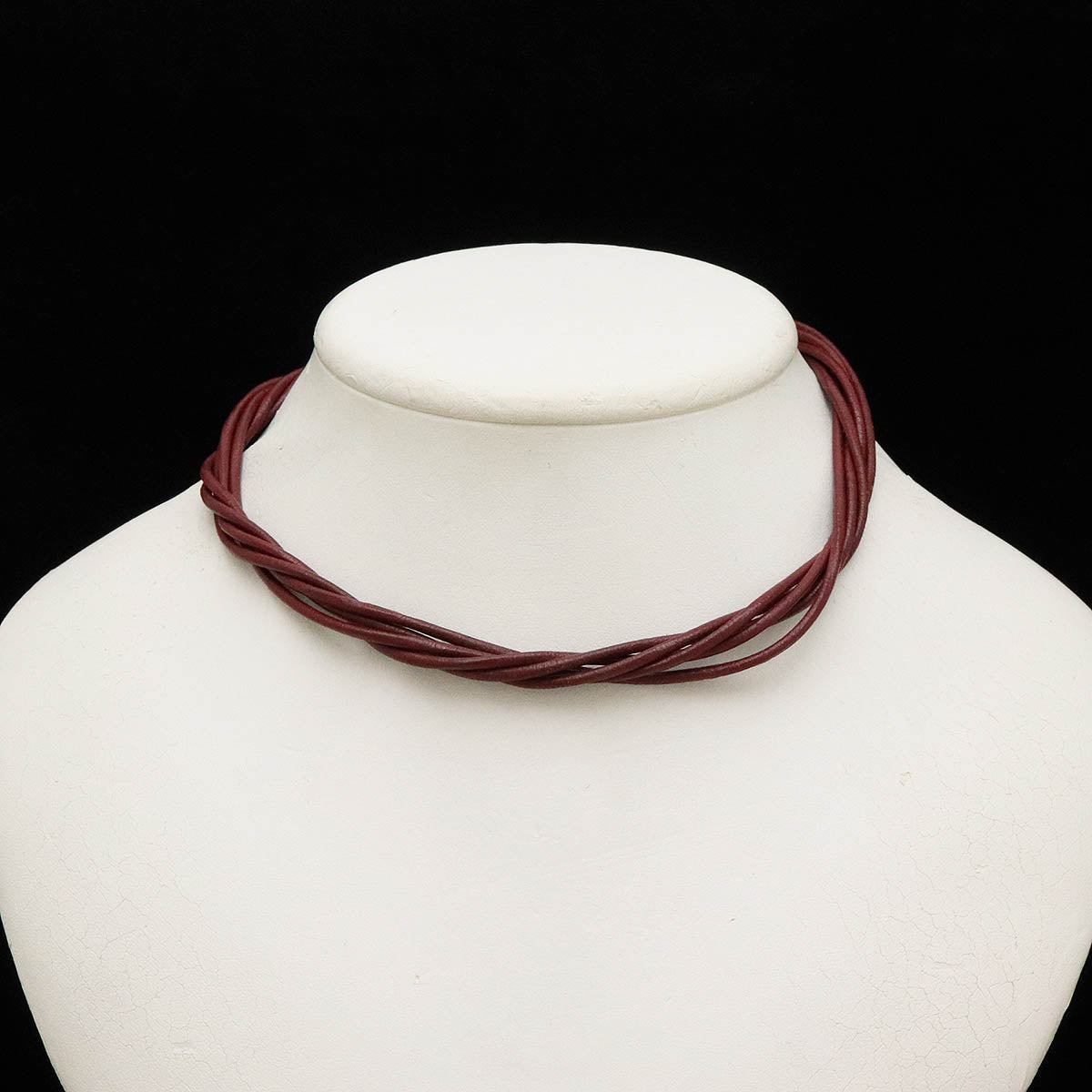 BVLGARI Bulgari 5 Series Chocker necklace Code Leather Metal Brown Tea Silver  Black/Bluemine/Mosaic Quality