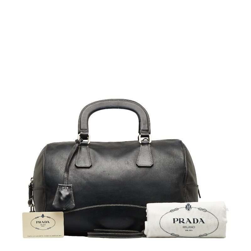 Prada Mini Boston Shoulder Bag 2WAY B11074 Black Leather Prada