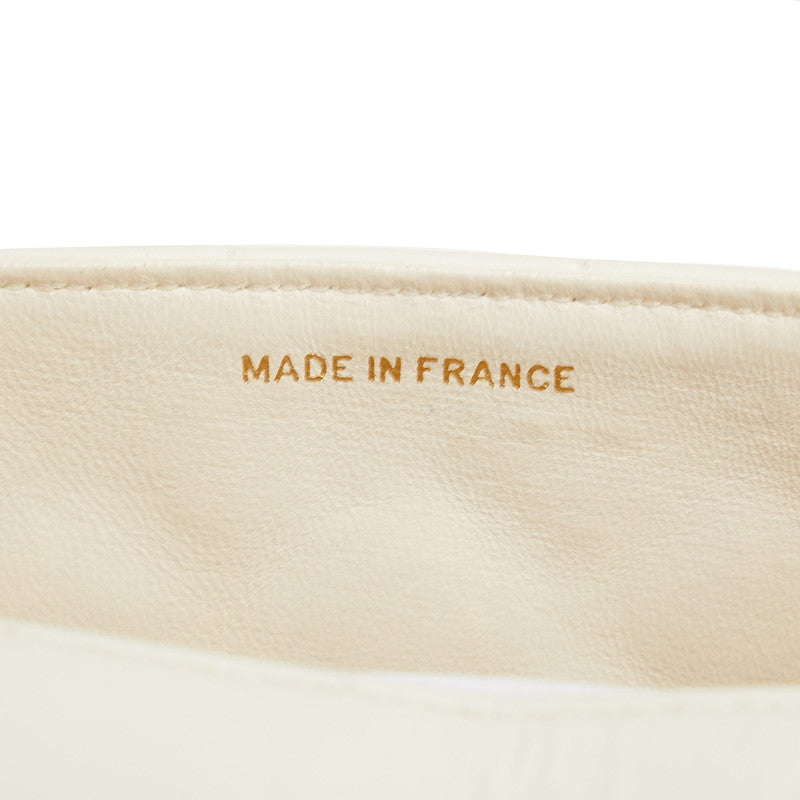 Chanel Miniature Gold  Chain Shoulder Bag White Ramscreen  CHANEL