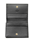 Gucci Interlocg G Two Folded Wallet Compact Wallet 598532 Black Leather  Gucci
